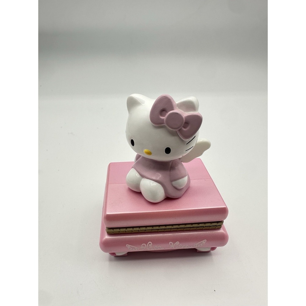 Sanrio Hello Kitty Pink Angel Wings Trinket Box 2003 Rare Small Jewelry Case